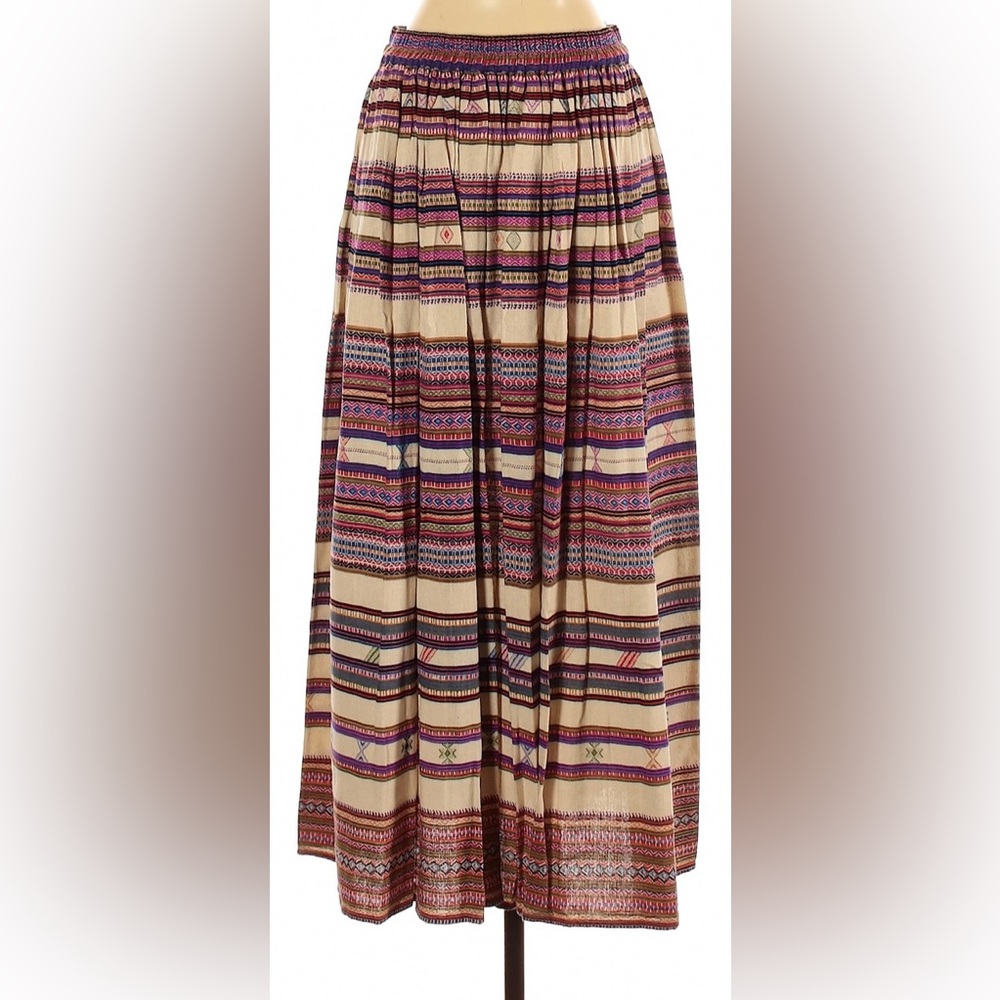 Mes Demoiselles Paris Striped Silk Maxi Skirt